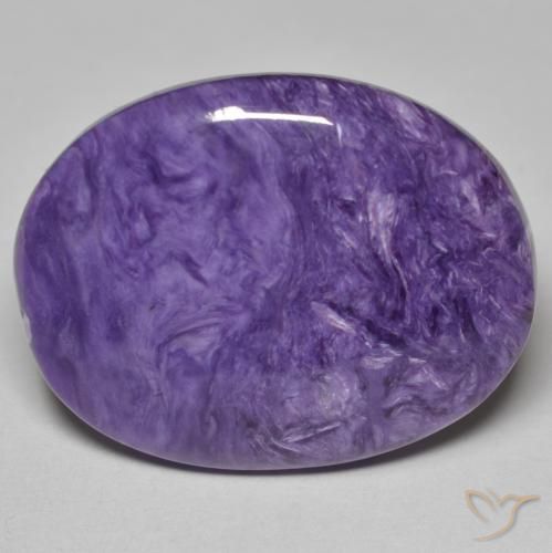 27.75ct Натуральный Темно-фиолетовый чароит, Овал, Непрозрачный
