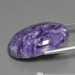24.07 карата, натуральный Фиолетовый Чароит, Огранка Овал, Непрозрачный