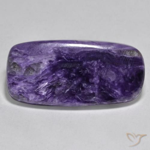37.13ct Натуральный Средне-темно-фиолетовый Чароит, Подушка, Непрозрачный