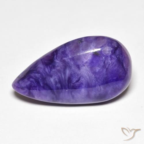 10.22ct Натуральный Medium Dark-Violet чароит, Форма груши, Непрозрачный