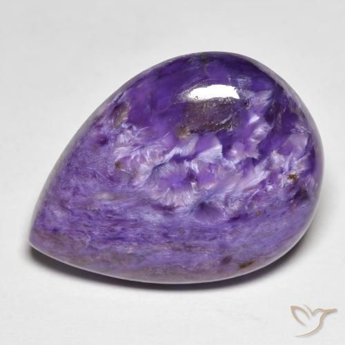 14.25ct Натуральный Medium Dark-Violet чароит, Форма груши, Непрозрачный
