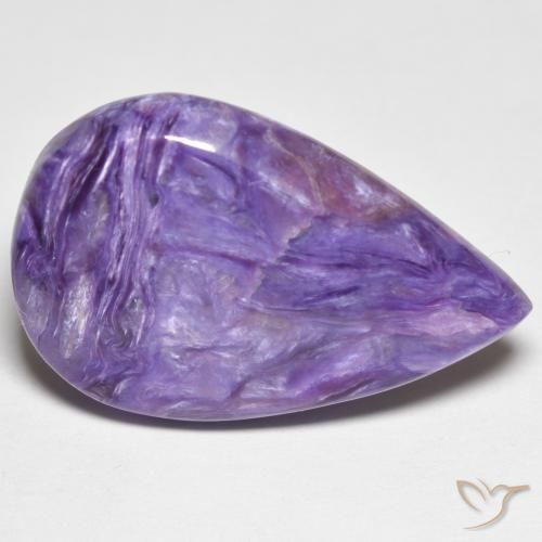 12.72ct Натуральный Средний фиолетовый чароит, Форма груши, Непрозрачный