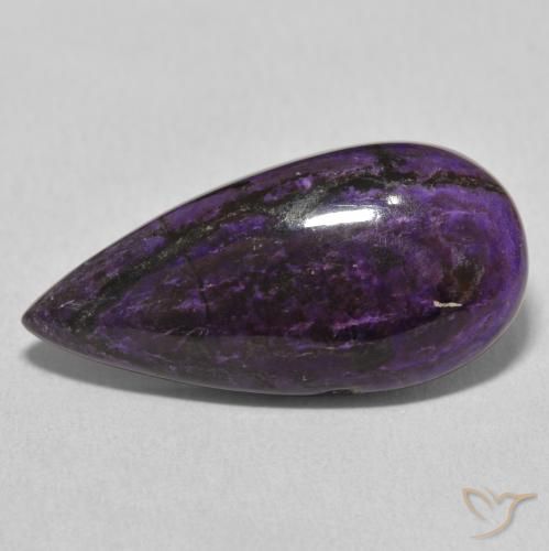 11.69ct Натуральный Средний фиолетовый чароит, Форма груши, Непрозрачный