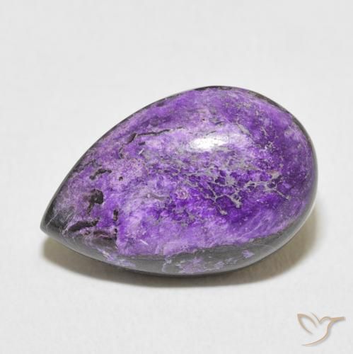 11.70ct Натуральный Темно-фиолетовый чароит, Форма груши, Непрозрачный