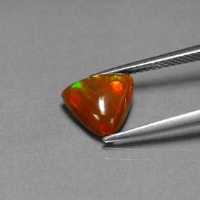 1.63 карата, натуральный Многоцветный Шоколадный опал, Прозрачный, Полупрозрачный