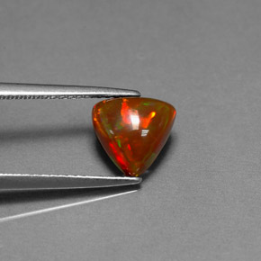 1.35 карата, натуральный Многоцветный Шоколадный опал, Прозрачный, Полупрозрачный