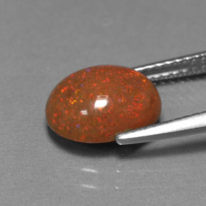 1.66 карата, натуральный Многоцветный Шоколадный опал, Огранка Овал, Непрозрачный