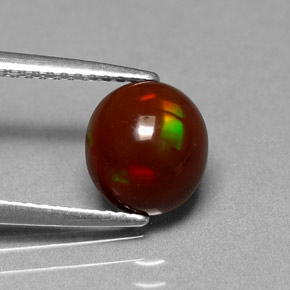 1.40 карата, натуральный Многоцветный Шоколадный опал, Огранка Овал, Непрозрачный