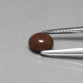 0.49 карата, натуральный Многоцветный Шоколадный опал, Огранка Овал, Непрозрачный