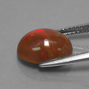 2.29 карата, натуральный Многоцветный Шоколадный опал, Огранка Овал, Непрозрачный