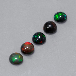  карата, натуральный Многоцветный Шоколадный опал, Огранка Круг, Непрозрачный