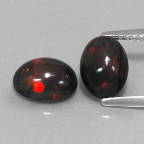  карата, натуральный Многоцветный Шоколадный опал, Огранка Овал, Полупрозрачный