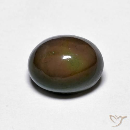 1.56ct Натуральный Темно-коричневый Шоколадный опал, Овал, Непрозрачный