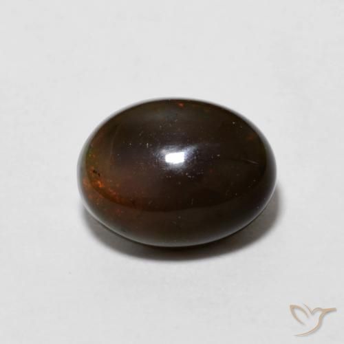 0.90ct Натуральный Гикори Браун Шоколадный опал, Овал, Непрозрачный