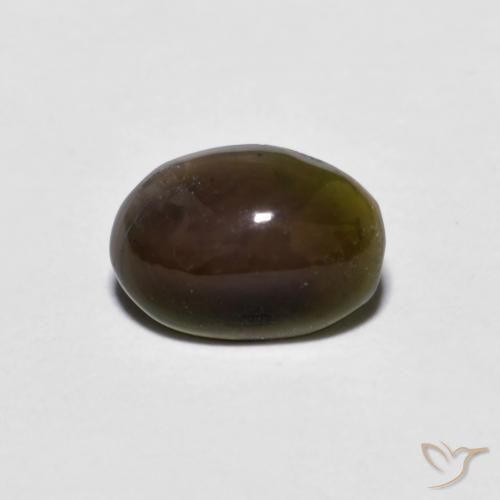 0.38ct Натуральный Многоцветный Шоколадный опал, Овал, Непрозрачный