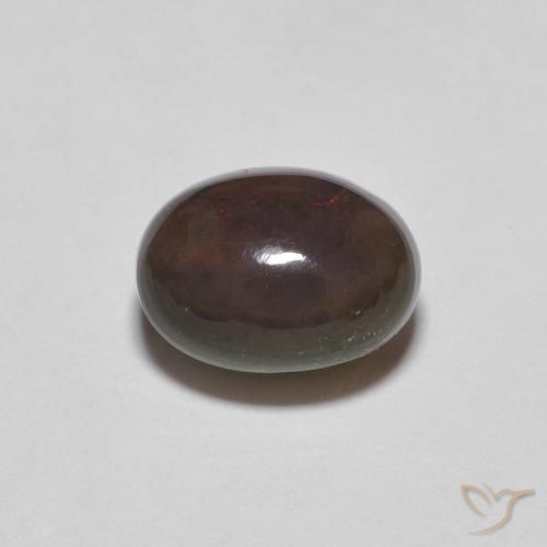 0.64ct Натуральный Многоцветный Шоколадный опал, Овал, Непрозрачный