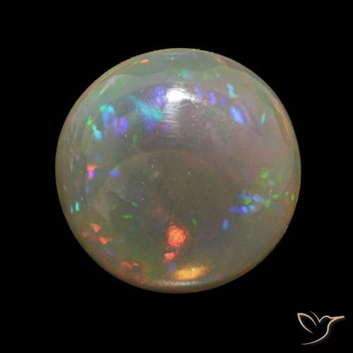 5.03ct Многоцветный Шоколадный опал, Круглый, Прозрачный