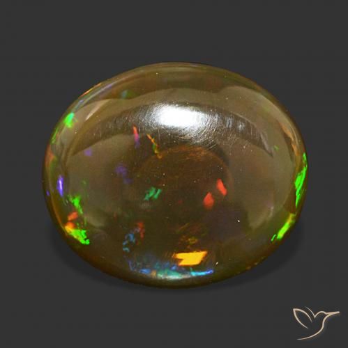 9.41ct Многоцветный Шоколадный опал, Овал, Прозрачный