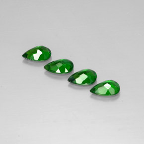  карата, натуральный Зеленый Хромдиопсид, Форма груши, VVS-VS