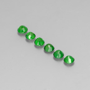  карата, натуральный Зеленый Хромдиопсид, Огранка Круг, VS-SI