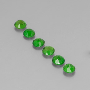  карата, натуральный Зеленый Хромдиопсид, Огранка Круг, Чистота VS