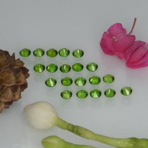  карата, натуральный Зеленый Хромдиопсид, Огранка Круг, Чистота VS