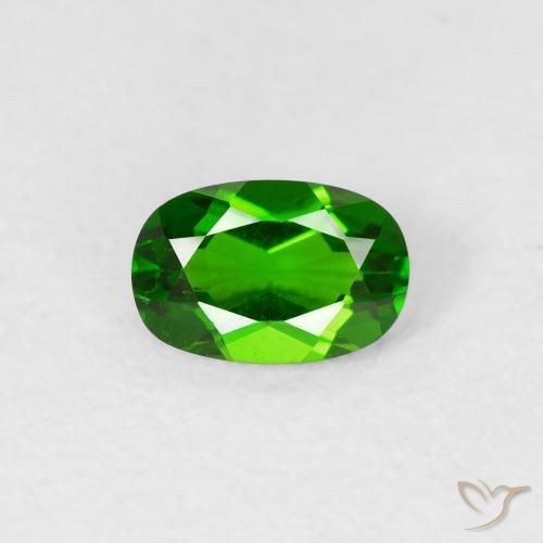 0.52ct Натуральный Яркий лесной зеленый Хромдиопсид, Овал, Чистота VS