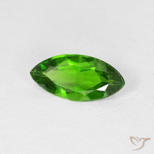 0.97 карата, натуральный Medium Dark-Green Хромдиопсид, Маркиза, VS-SI