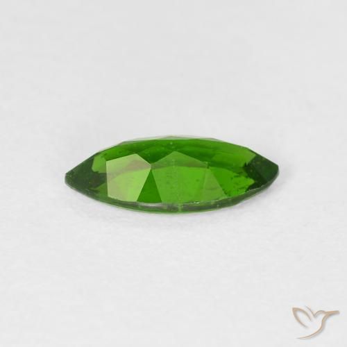 0.97 карата, натуральный Medium Dark-Green Хромдиопсид, Маркиза, VS-SI