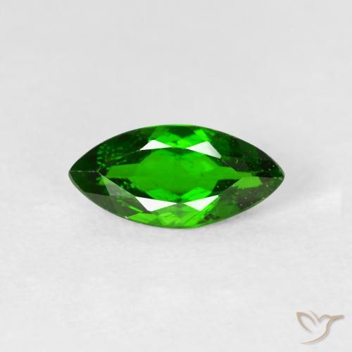 1.07ct Натуральный Темно-зеленый Хромдиопсид, Маркиза, VS-SI