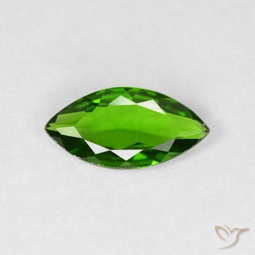 0.85ct Натуральный Яркий лесной зеленый Хромдиопсид, Маркиза, VVS-VS