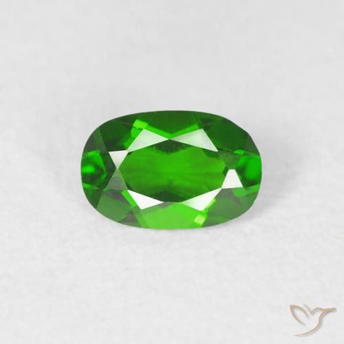 0.44ct Натуральный Темно-зеленый Хромдиопсид, Овал, VVS-VS