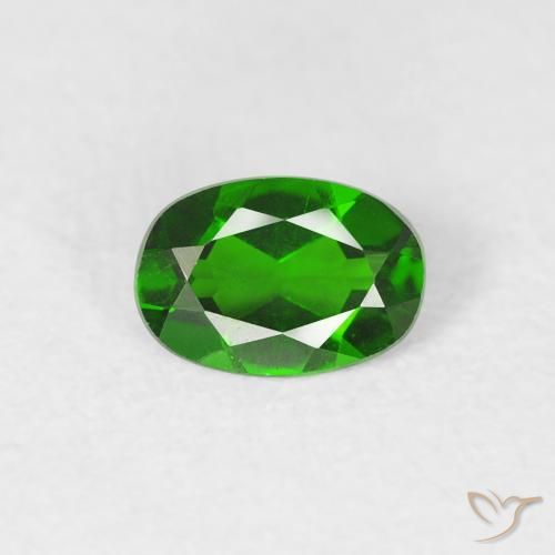 0.47ct Натуральный Темно-зеленый Хромдиопсид, Овал, VVS-VS