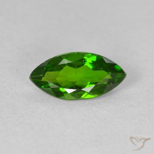 1.00 карата, натуральный Medium Dark-Green Хромдиопсид, Маркиза, Чистота VS