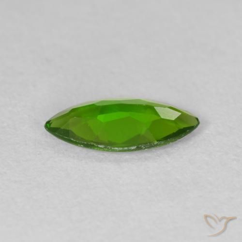 0.80 карата, натуральный Medium Dark-Green Хромдиопсид, Маркиза, Чистота VS