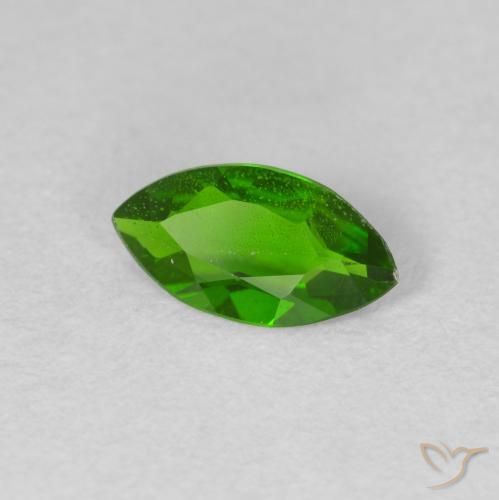 0.61 карата, натуральный Medium Dark-Green Хромдиопсид, Маркиза, Чистота VS