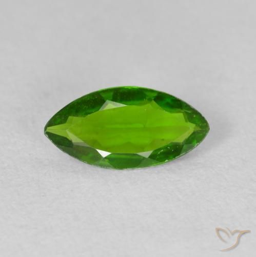 0.85ct Натуральный Medium Dark-Green Хромдиопсид, Маркиза, Чистота VS