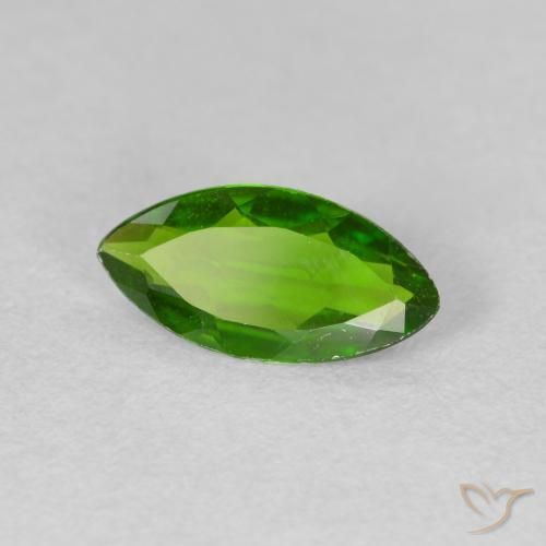 0.85 карата, натуральный Medium Dark-Green Хромдиопсид, Маркиза, Чистота VS