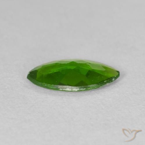0.85 карата, натуральный Medium Dark-Green Хромдиопсид, Маркиза, Чистота VS