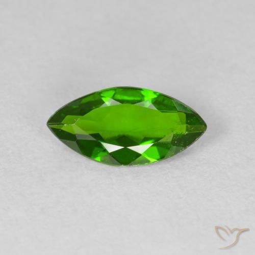 0.89ct Натуральный Medium Dark-Green Хромдиопсид, Маркиза, Чистота VS
