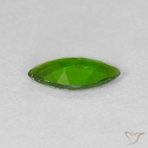 0.89 карата, натуральный Medium Dark-Green Хромдиопсид, Маркиза, Чистота VS