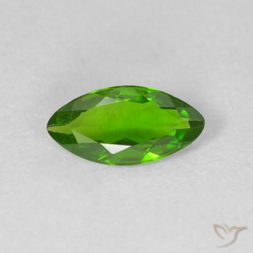 0.94ct Натуральный Medium Dark-Green Хромдиопсид, Маркиза, Чистота VS