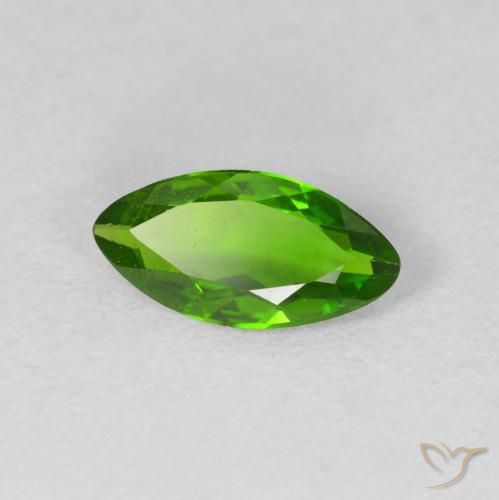 0.94 карата, натуральный Medium Dark-Green Хромдиопсид, Маркиза, Чистота VS