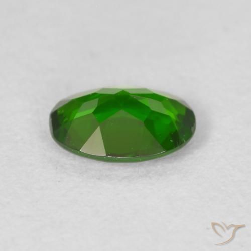 0.63 карата, натуральный Medium Dark-Green Хромдиопсид, Овал, VVS-VS
