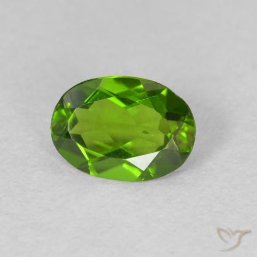 0.73 карата, натуральный Medium Dark-Green Хромдиопсид, Овал, Чистота VS