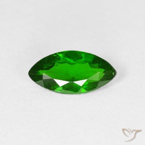 0.98ct Натуральный Яркий лесной зеленый Хромдиопсид, Маркиза, VS-SI