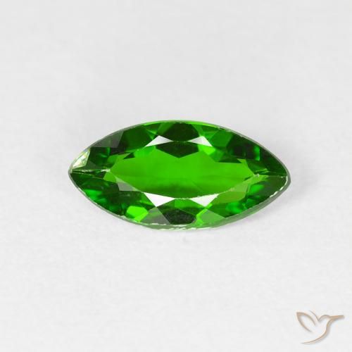 0.93ct Натуральный Темно-зеленый Хромдиопсид, Маркиза, VS-SI