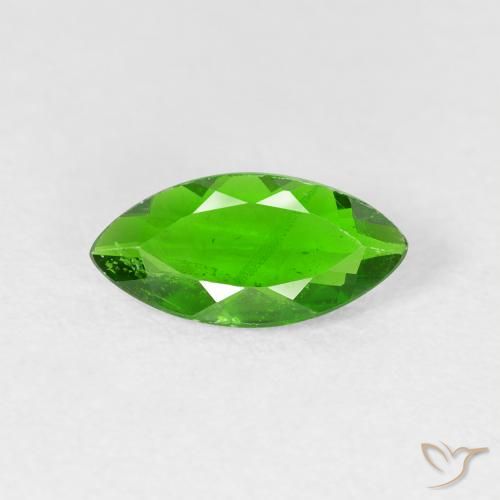 0.89ct Натуральный Темно-зеленый Хромдиопсид, Маркиза, VS-SI