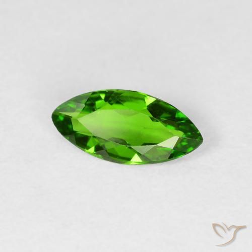 0.73 карата, натуральный Medium Dark-Green Хромдиопсид, Маркиза, Чистота VS