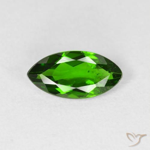 1.20ct Натуральный Темно-зеленый Хромдиопсид, Маркиза, Чистота VS
